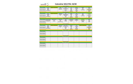 Calendrier Matchs et Journées Atelier EDR